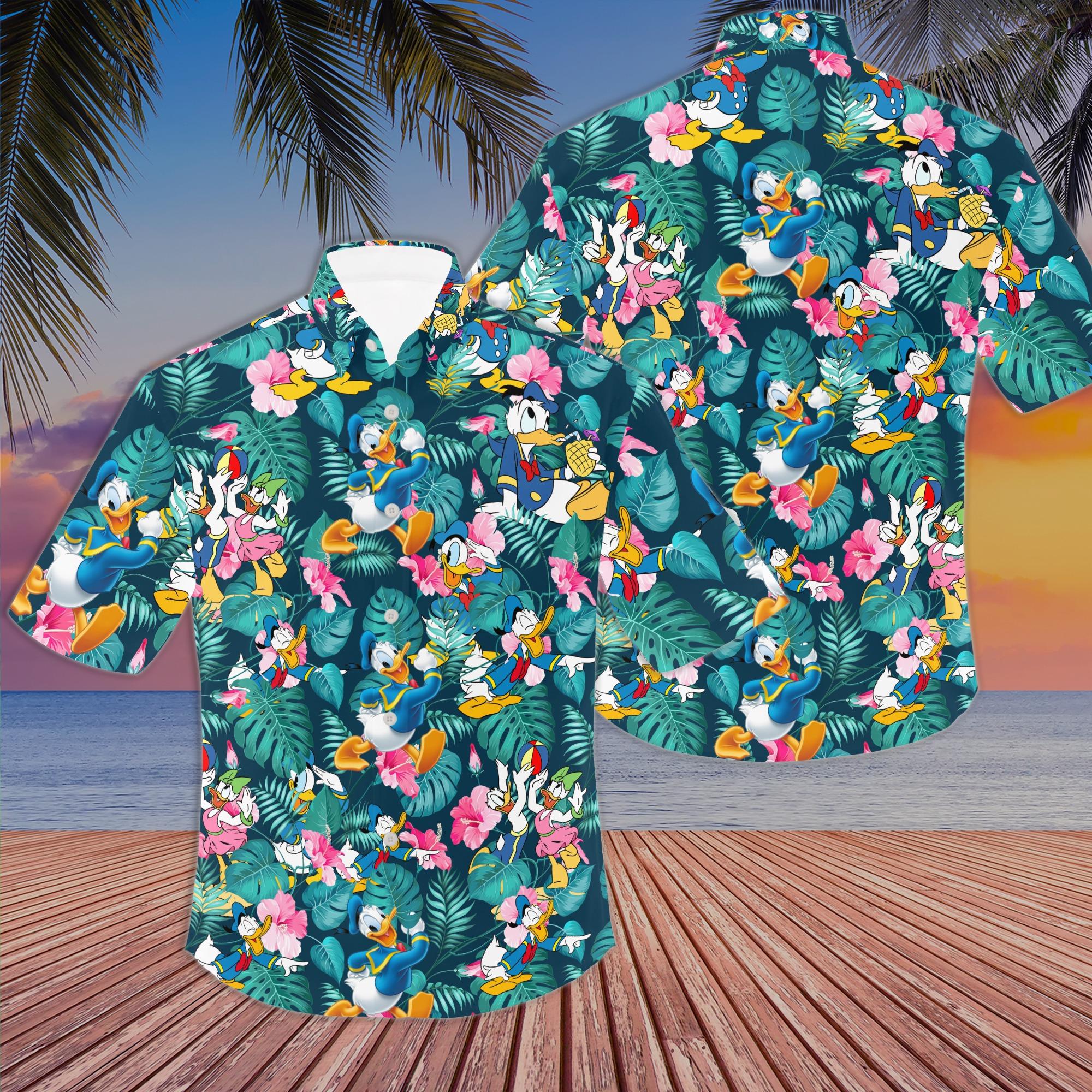 Donald duck hawaiian shirt, disney summer hawaiian shirt Gift For Your Girlfriend Boyfriend Gift For Love Gift For Friend Best Valentine Present Holiday Gift