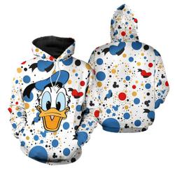 Donald Duck Polkadot Pattern | Disney 3D Hoodie