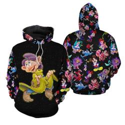 Dopey Dwarf Galaxy Night Sky Patterns Hoodie