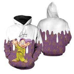 Dopey Dwarf Mauve Paint Disney Sweatshirt Hoodie