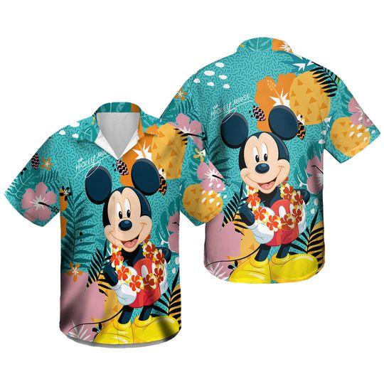 Mickey Mouse In Tropical Forest Shirt, Disney Hawaiian Shirt Gift For Your Girlfriend Boyfriend Gift For Love Gift For Friend Best Valentine Present Holiday Gift