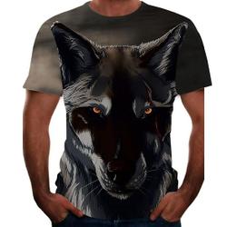 3D Print Graphic Wolf Animal Short Sleeve Street Tops Anime Meaningful Gift For Family Gift For Boyfriend Valentine Gift