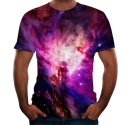 Men's T shirt 3D Print 3D Rivet Mesh Short Sleeve Casual Tops Meaningful Gift For Family Gift For Boyfriend Valentine Gift