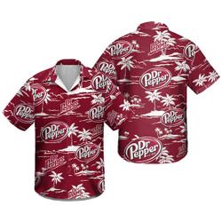 Dr.Pepper Hawaiian Beach Pattern Shirt Gift For Your Girlfriend Boyfriend Gift For Love Gift For Friend Best Valentine Present Holiday Gift