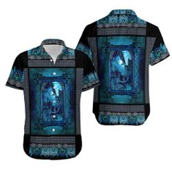 Dragon Blue Viking Pattern Hawaiian Shirt Gift For Your Girlfriend Boyfriend Gift For Love Gift For Friend Best Valentine Present Holiday Gift