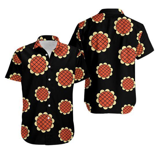 Dressrosa Anime Button Shirt, Sunflower Button Down Shirt Gift For Your Girlfriend Boyfriend Gift For Love Gift For Friend Best Valentine Present Holiday Gift