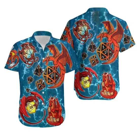 Dungeons and dragons hawaiian shirt, DnD Hawaiian Shirt Gift For Your Girlfriend Boyfriend Gift For Love Gift For Friend Best Valentine Present Holiday Gift