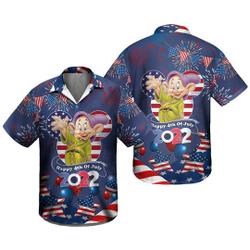 Dwarfs 4th July American Flag Hawaii shirt Gift For Your Girlfriend Boyfriend Gift For Love Gift For Friend Best Valentine Present Holiday Gift