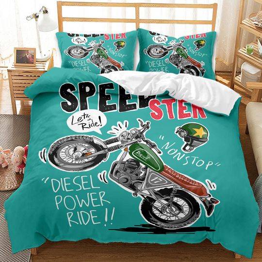 Teen Dirt Bike Bedding Set Gift For Your Girlfriend Boyfriend Gift For Love Gift For Friend Best Valentine Present Holiday Gift
