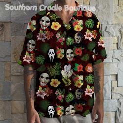 Halloween Saw Jigsaw Tropical Hawaiian Shirt Gift For Your Girlfriend Boyfriend Gift For Love Gift For Friend Best Valentine Present Holiday Gift