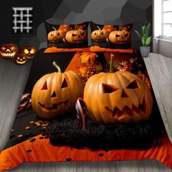 Real pumpkin halloween bedding bedding Set Gift For Your Girlfriend Boyfriend Gift For Love Gift For Friend Best Valentine Present Holiday Gift