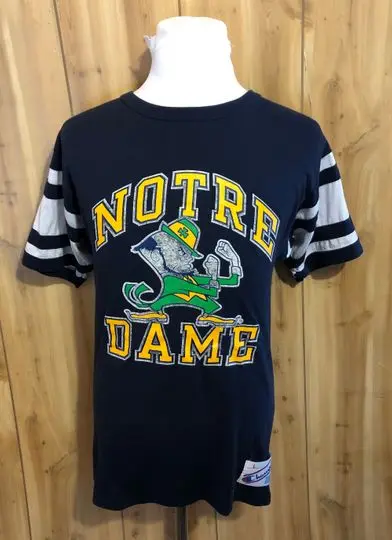 Vintage University of Notre Dame Champion Sports College Apparel 1980s tee tshirt Meaningful Gift For Family Gift For Boyfriend Valentine Gift