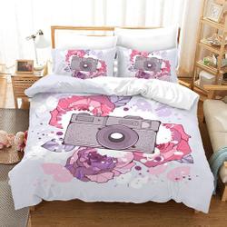 Pink Flower Bedding Set Gift For Your Girlfriend Boyfriend Gift For Love Gift For Friend Best Valentine Present Holiday Gift