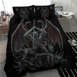 Skull Winged Demon Slaying Bedding Set Gift For Your Girlfriend Boyfriend Gift For Love Gift For Friend Best Valentine Present Holiday Gift