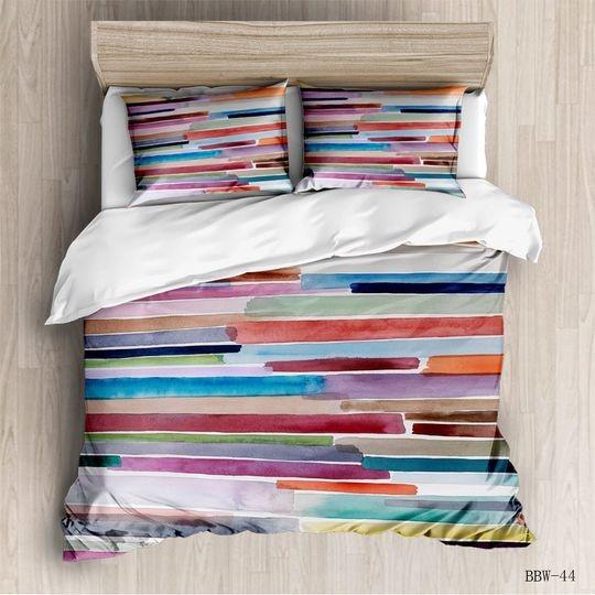 Tie Dye Bedding Watercolor Pastel Pink Blue Purple Bedding Set Gift For Your Girlfriend Boyfriend Gift For Love Gift For Friend Best Valentine Present Holiday Gift