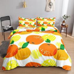 Cute Orange Doodle Bedding Set Gift For Your Girlfriend Boyfriend Gift For Love Gift For Friend Best Valentine Present Holiday Gift