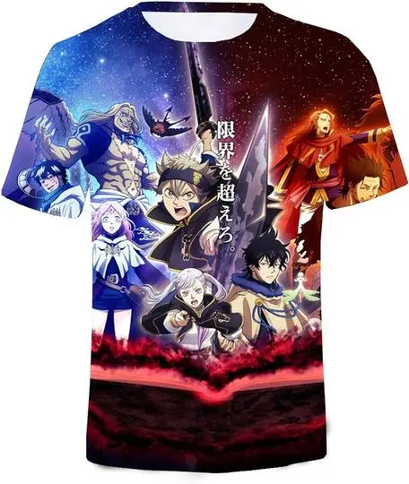 Black Clover Fashion Novelty Anime Print T-Shirt Meaningful Gift For Family Gift For Boyfriend Valentine Gift