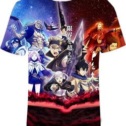Black Clover Fashion Novelty Anime Print T-Shirt Meaningful Gift For Family Gift For Boyfriend Valentine Gift