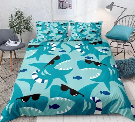 Shark Bedding Set Gift For Your Girlfriend Boyfriend Gift For Love Gift For Friend Best Valentine Present Holiday Gift