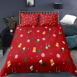 Christmas Bedding Set Santa Claus Bedding Set Gift For Your Girlfriend Boyfriend Gift For Love Gift For Friend Best Valentine Present Holiday Gift