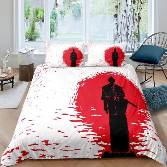 Samurai oriental Bedding Set Gift For Your Girlfriend Boyfriend Gift For Love Gift For Friend Best Valentine Present Holiday Gift