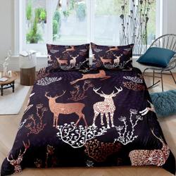 Bronze reindeer boho Christmas Bedding setsGift For Your Girlfriend Boyfriend Gift For Love Gift For Friend Best Valentine Present Holiday Gift