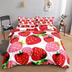 Fruit Strawberry Bedding Set Gift For Your Girlfriend Boyfriend Gift For Love Gift For Friend Best Valentine Present Holiday Gift