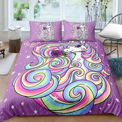 Kids Unicorn Cat Bedding Set, Cute UnicornGift For Your Girlfriend Boyfriend Gift For Love Gift For Friend Best Valentine Present Holiday Gift