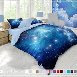Blue Galaxy Bedding Set, Nebula GalaxyGift For Your Girlfriend Boyfriend Gift For Love Gift For Friend Best Valentine Present Holiday Gift