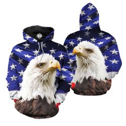 Eagle American Flag 3D Hoodie
