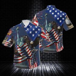 Eagle Flag American Hawaiian Shirt Gift For Your Girlfriend Boyfriend Gift For Love Gift For Friend Best Valentine Present Holiday Gift