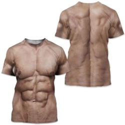 Eagle Men Funny Muscle Tee Shirt Undershirt 3D Print Short Sleeve T-Shirts Muscle Six Pack Abs T-Shirt for Man Meaningful Gift For Family Gift For Boyfriend Valentine Gift