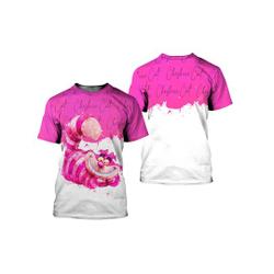 Chesire Cat Pink Watercolor Glitter Disney Graphics 3D Tshirt Meaningful Gift For Family Gift For Boyfriend Valentine Gift