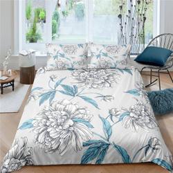 Peony biophilic Bedding Set Gift For Your Girlfriend Boyfriend Gift For Love Gift For Friend Best Valentine Present Holiday Gift