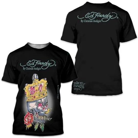 Ed Hardyy Tee Shirt Meaningful Gift For Family Gift For Boyfriend Valentine Gift