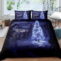 Christmas Fantasy Backdrop Abstract Xmas Tree Dreamlike Snowflakes Dots Wintertime Bedding Set Gift For Your Girlfriend Boyfriend Gift For Love Gift For Friend Best Valentine Present Holiday Gift