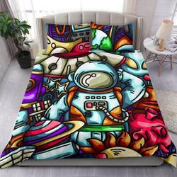 Outer Space Duvet Cover, Bedroom Decor BeddingGift For Your Girlfriend Boyfriend Gift For Love Gift For Friend Best Valentine Present Holiday Gift