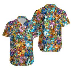 Eevee Evolution Hawaiian Shirt Gift For Your Girlfriend Boyfriend Gift For Love Gift For Friend Best Valentine Present Holiday Gift