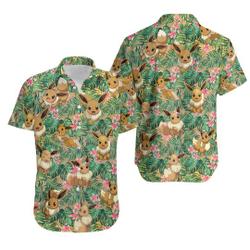 Eevee Evolution Hawaiian Shirt Gift For Your Girlfriend Boyfriend Gift For Love Gift For Friend Best Valentine Present Holiday Gift