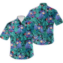 Eeyore floral hawaiian shirt Gift For Your Girlfriend Boyfriend Gift For Love Gift For Friend Best Valentine Present Holiday Gift