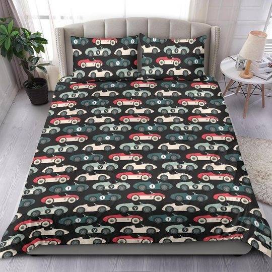 Car Pattern Bedding Set, Duvet Cover, Race Car BeddingGift For Your Girlfriend Boyfriend Gift For Love Gift For Friend Best Valentine Present Holiday Gift