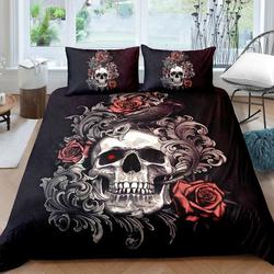 Skull Queen Skeleton Floral Skull Bedding Set Gift For Your Girlfriend Boyfriend Gift For Love Gift For Friend Best Valentine Present Holiday Gift