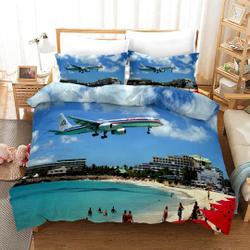 Kids Boys Airplane  Bedding Set Gift For Your Girlfriend Boyfriend Gift For Love Gift For Friend Best Valentine Present Holiday Gift