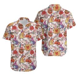 Electric Mayhem Tropical Leaves Hawaiian Shirt Gift For Your Girlfriend Boyfriend Gift For Love Gift For Friend Best Valentine Present Holiday Gift