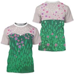 Elsa Women Shirt, Frozen Fever Costume, Frozen Cosplay, Elsa Costume 3D T-shirt Meaningful Gift For Family Gift For Boyfriend Valentine Gift