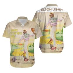 Elton John Goodbye Yellow Brick Road Album Hawaiian Shirt Summer Aloha Shirt Gift For Your Girlfriend Boyfriend Gift For Love Gift For Friend Best Valentine Present Holiday Gift