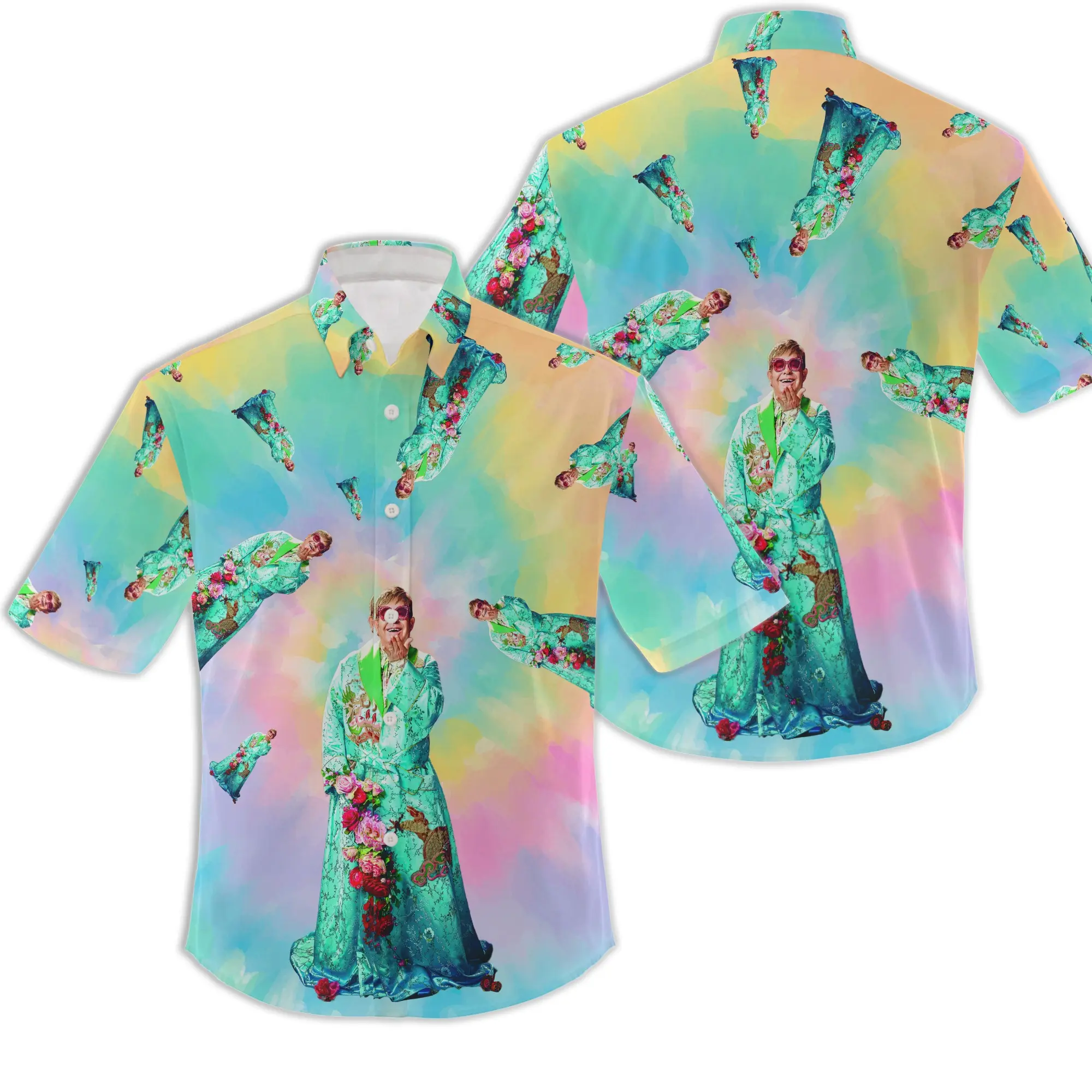 Elton John On Stage Hawaiian Shirt Gift For Your Girlfriend Boyfriend Gift For Love Gift For Friend Best Valentine Present Holiday Gift