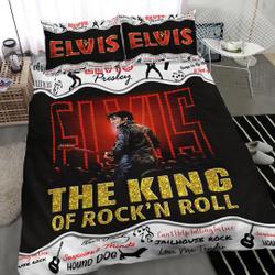 Elvis Bedding Set, Elvis Presley Bedding Set Gift For Your Girlfriend Boyfriend Gift For Love Gift For Friend Best Valentine Present Holiday Gift