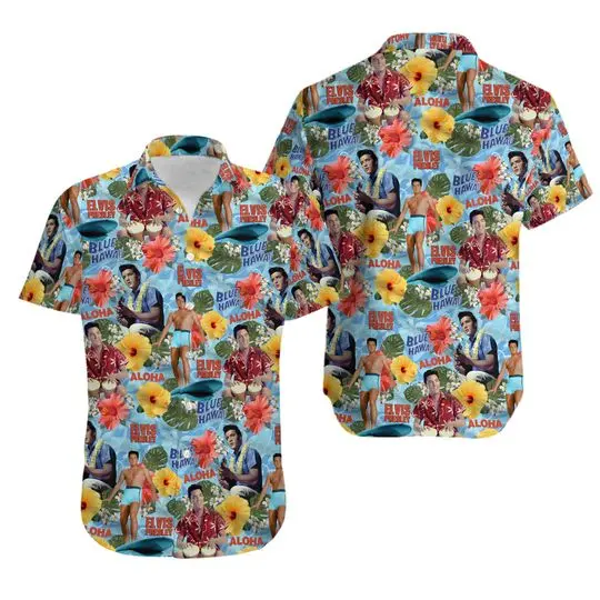 Elvis Presley Aloha Hawaiian Shirt, Elvis Hawaiian Shirt Gift For Your Girlfriend Boyfriend Gift For Love Gift For Friend Best Valentine Present Holiday Gift