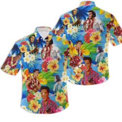Elvis Presley Blue Hawaiian Shirt Gift For Your Girlfriend Boyfriend Gift For Love Gift For Friend Best Valentine Present Holiday Gift